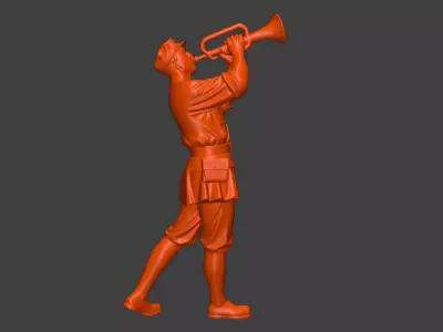 Military sculpture warrior  military battle war hero  soldier 3D print model
