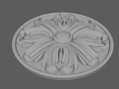rosette decorative medallion 3D model 12