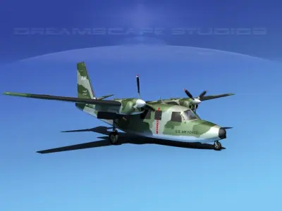Aero Commander U-9 US Air Force 3D model