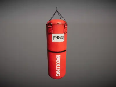 Punching Bag Low-poly 3D model 3