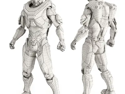 Gray Robot 3D model