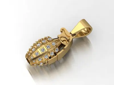  grenade pendant  3D print model