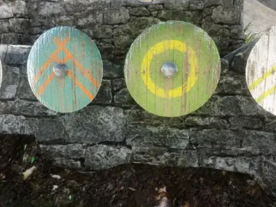 Game Ready Viking Round Shield Low-poly 3D model