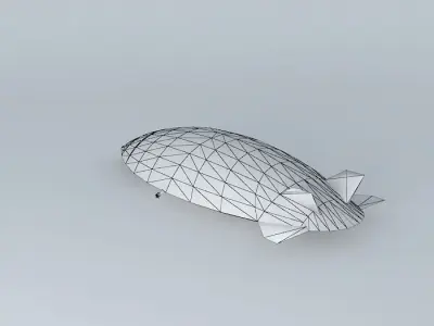 Modern Airship concept Free 3D model