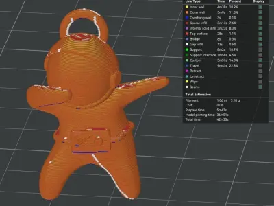 cute keychain Astronaut Dab Free 3D print model