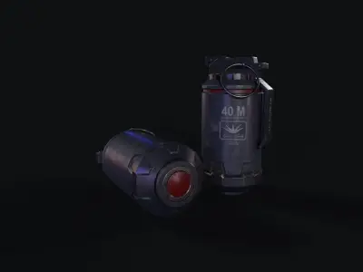 HMX Hi-explosive Grenade Low-poly 3D model