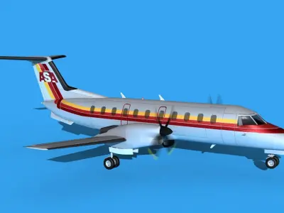 Embraer EMB120 Atlantic Southeast Airlines 3D model