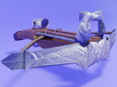 CrossBow Low-poly 3D model