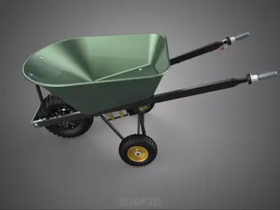SMART MOTORISED ELECTRICAL WHEELBARROW WHEEL BARROW CART GARDEN 3D model