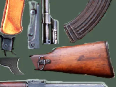 AK-47 low-poly ak - rifle Free low-poly 3D model