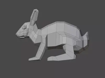 The Rabbit Low Poly Low-poly 3D model