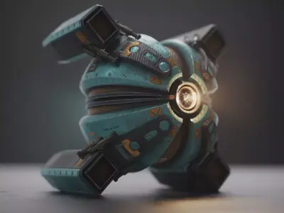 Space drone Low-poly 3D model
