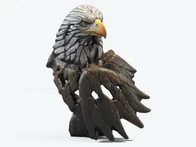 Eagle Bust Edge Decor Bust Low-poly 3D model
