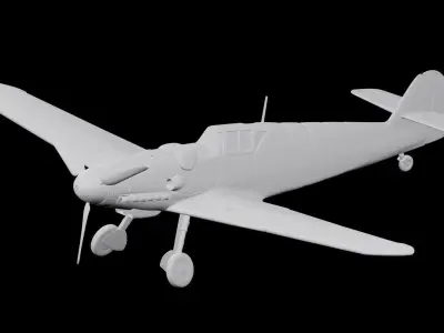 Bf-109 fighter aircraft 3D print model