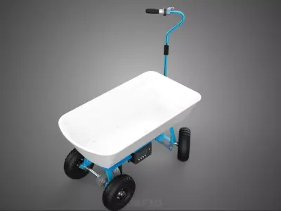POWER ASSISTED ELECTRIC HAND PALLET TRUCK PLATFORM OUTDOOR CART 3D model
