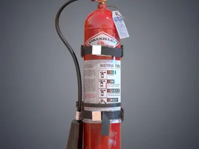 fire extinguisher Low-poly 3D model 31