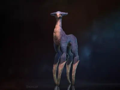 Giant Deerdon Low-poly 3D model
