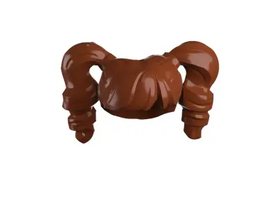 Custom3Dprint Minifigure Accessory - Minifigure Hair S2 - 057 3D print model