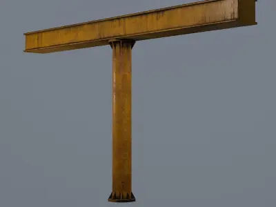 Industrial Ceiling Pillar Low-poly 3D model purchase