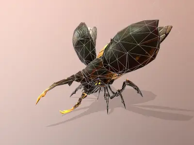 Herc Beetle Low-poly 3D model