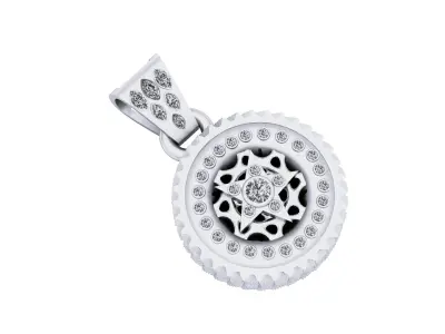 Gear pendant 3D printable model       3D print model