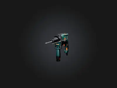 Hammer Drill Low-poly 3D model