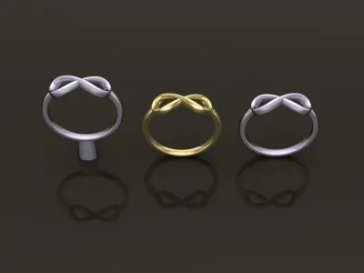 Infinity Band Ring Mix Size 3D print model
