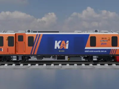 KUJRLAA EM120 Plasser And Theurer Low-poly 3D model