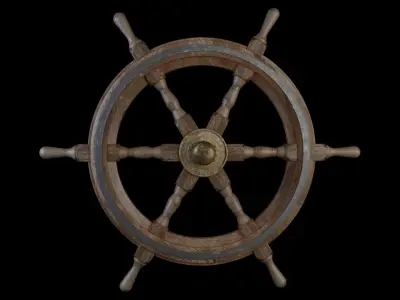 Ship Wheel Realistic  3D model