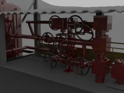 Oil rig 3D model buy