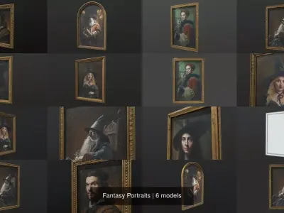Fantasy Portraits 3D Model Collection