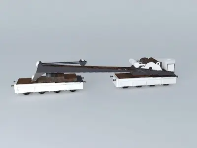 RAILWAY CRANE Sidings Junk Free 3D model