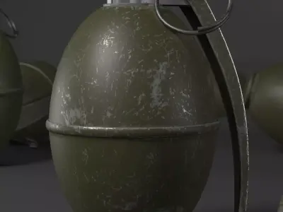 Hand Grenade 3D model 3