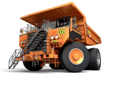 Rigged Hitachi Construction Machinery EH5000AC-3 Haul Truck 3D model