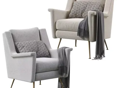 Carlo Mid-Century Chair 3D model