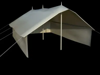 Military Tent - 2 Low-poly 3D model