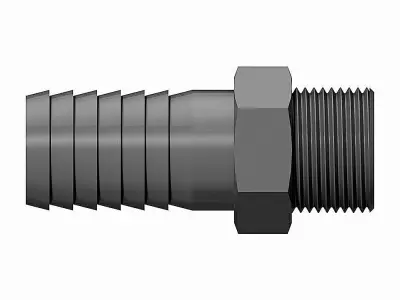 PVC Hose Adaptors - BSP Male Free 3D model