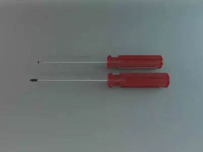 Screw Driver Low-poly 3D model