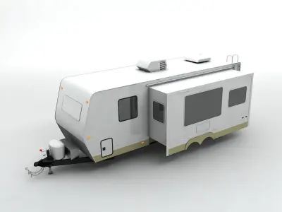 Travel Trailer Toy Hauler 2-Axle 3D model