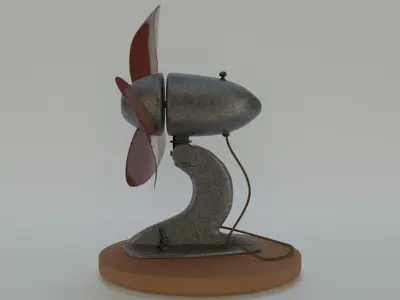 Retro table fan  3D model