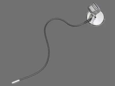 Retro Microphone 2A Low-poly 3D model