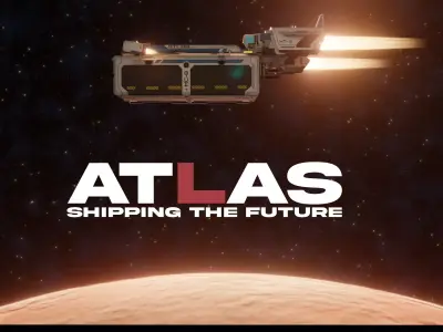 Cargo Spaceship I ATLAS Cargo Freighter I IRON BULL  Low-poly 3D model