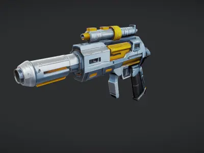 futuristic sci-fi gun 3 3D model