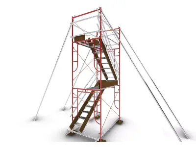 Industrial Scaffolding A Frame Stair Tower Access Platform 3D model