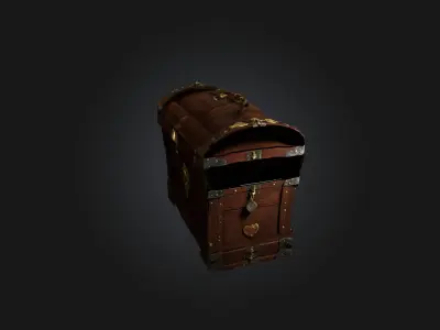 Treasure Chest Low-poly 3D model