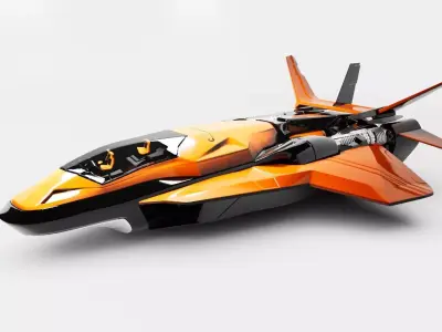 Venom X Spaceship  Low-poly 3D model