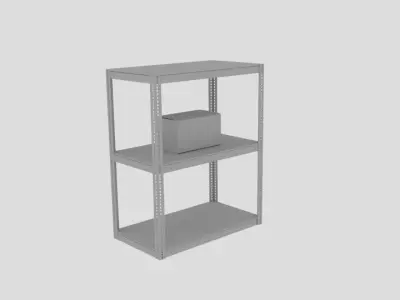 Warehouse Shelving Industrial  3D model