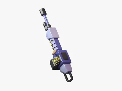 Machine Gun 3D Illustration 3D model