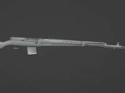 SVT 40 rifle Low-poly 3D model