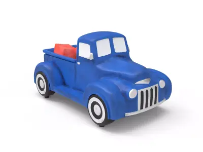 Vintage Pickup Truck Toy Model 3D model